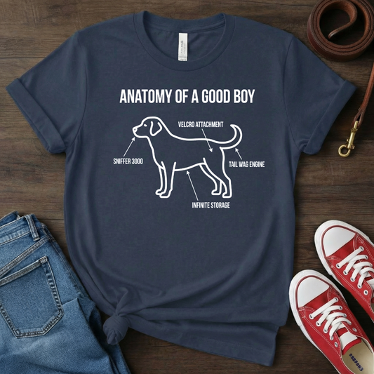 Dog Lover Funny T-Shirt : Anatomy of Good Boy T-shirt