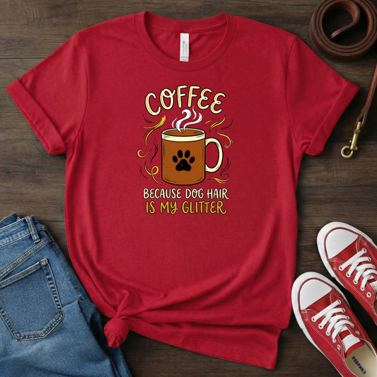 Coffee and Dog Hair is My Glitter T-shirt
