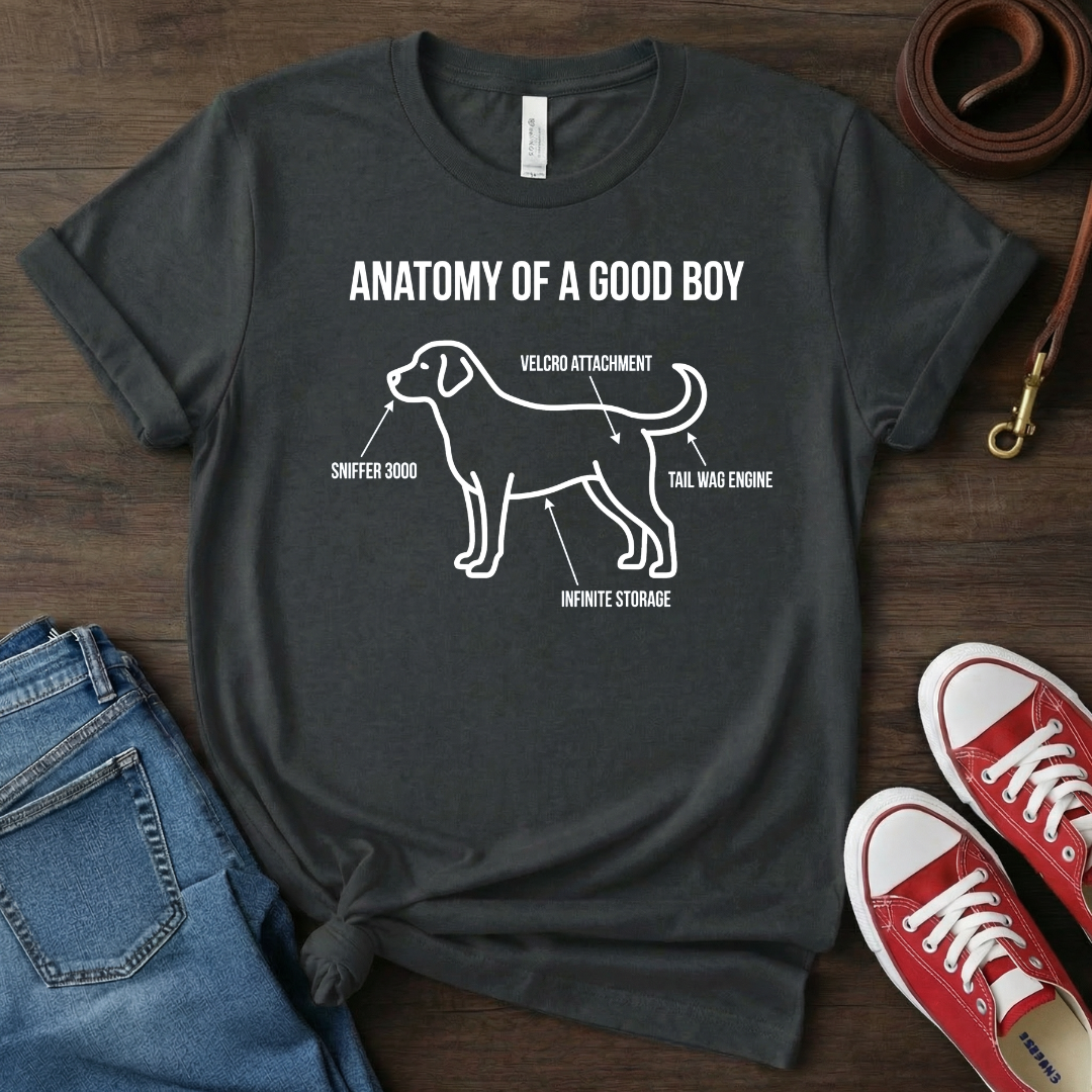 Dog Lover Funny T-Shirt : Anatomy of Good Boy T-shirt