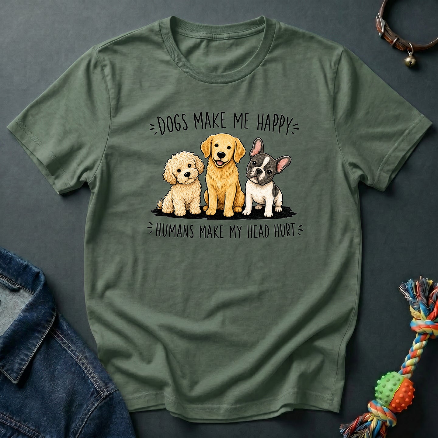 Dogs make me happy