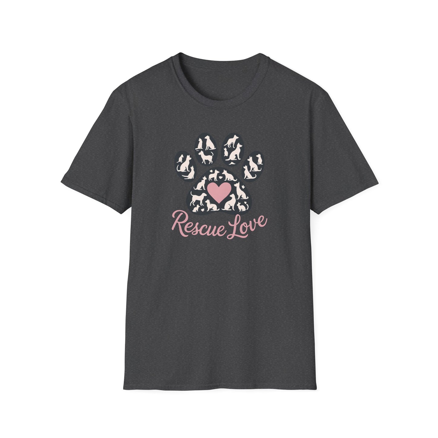 Rescue Love Paw Print T-Shirt