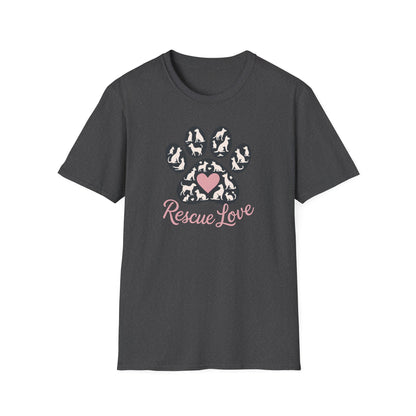 Rescue Love Paw Print T-Shirt