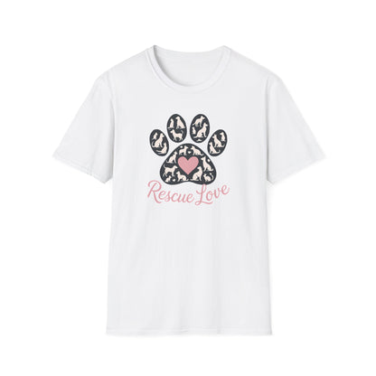 Rescue Love Paw Print T-Shirt