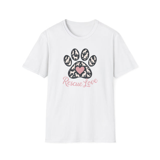 Rescue Love Paw Print T-Shirt