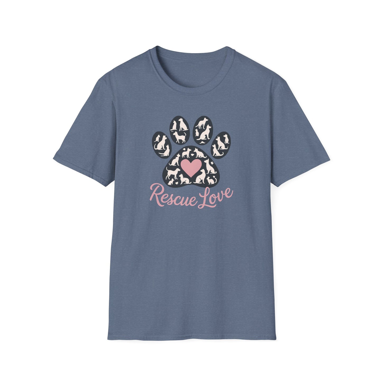 Rescue Love Paw Print T-Shirt
