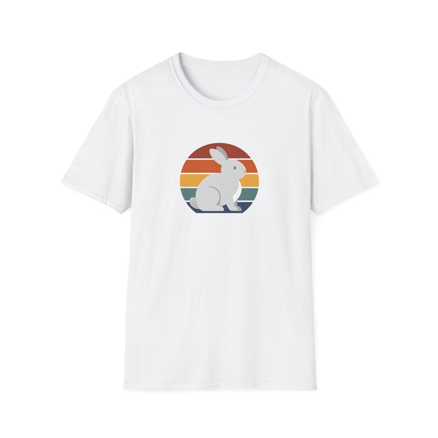 Rainbow striped rabbit T-Shirt