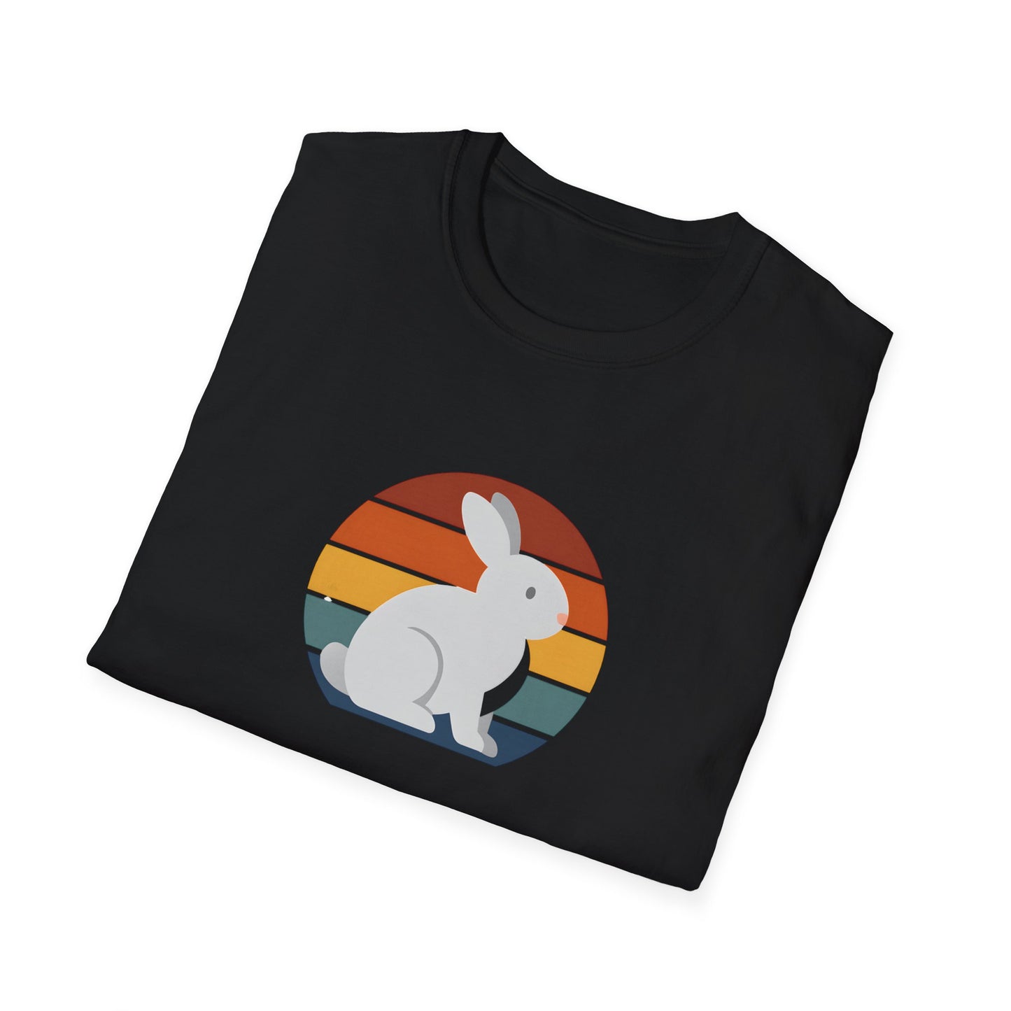 Rainbow striped rabbit T-Shirt