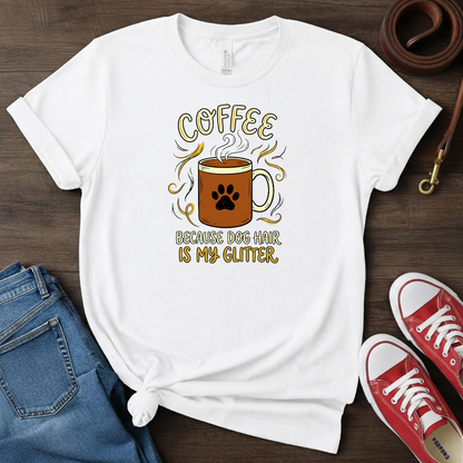 Coffee and Dog Hair is My Glitter T-shirt