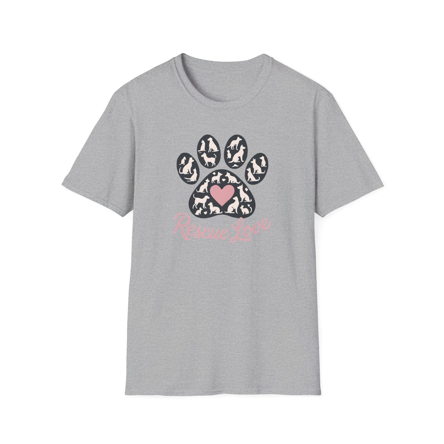 Rescue Love Paw Print T-Shirt