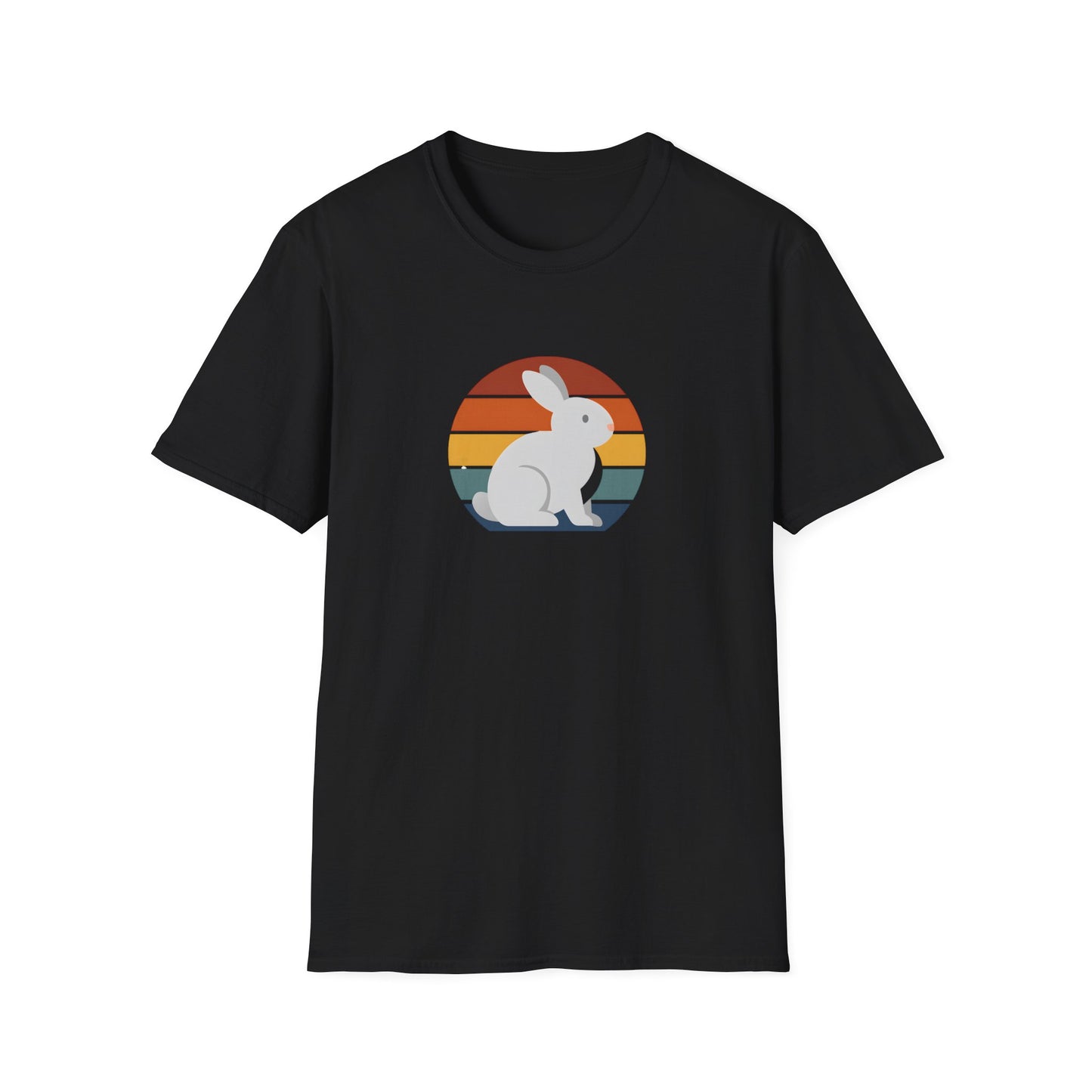 Rainbow striped rabbit T-Shirt