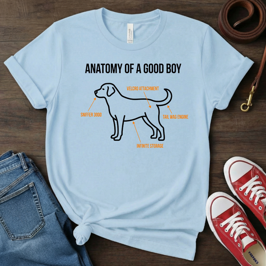 Dog Lover Funny T-Shirt : Anatomy of Good Boy T-shirt