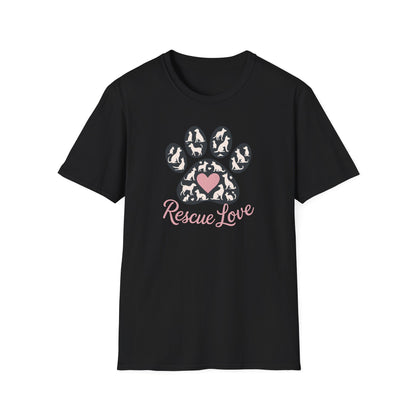 Rescue Love Paw Print T-Shirt