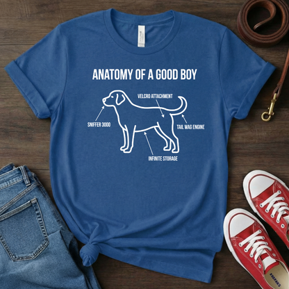 Dog Lover Funny T-Shirt : Anatomy of Good Boy T-shirt