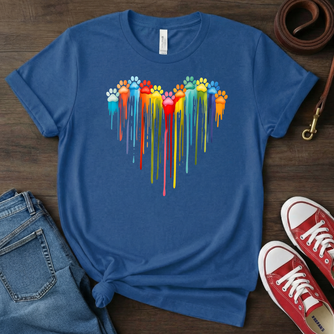 Rainbow Paw Heart