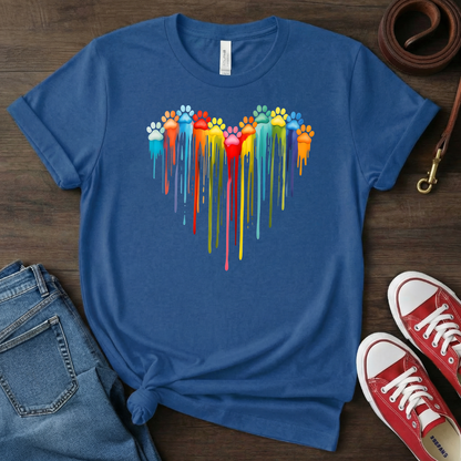 Rainbow Paw Heart