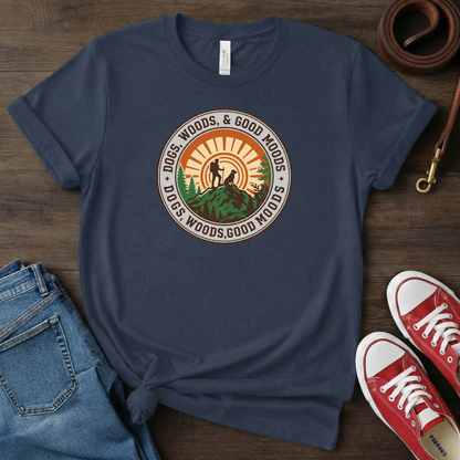Dog and Nature T-Shirt: Dogs, Woods, Good Moods T-shirt