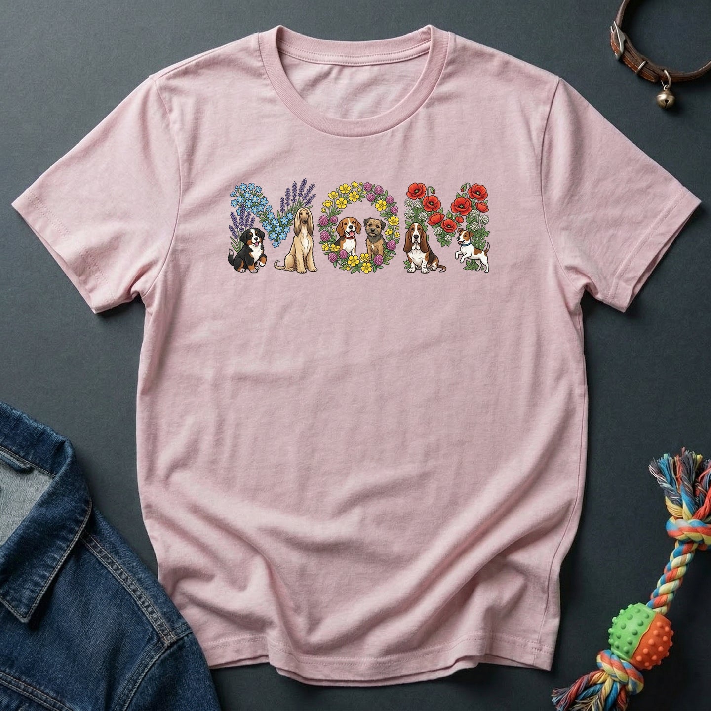 Dog Mom Flower Lettering