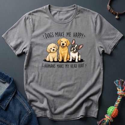 Dogs make me happy