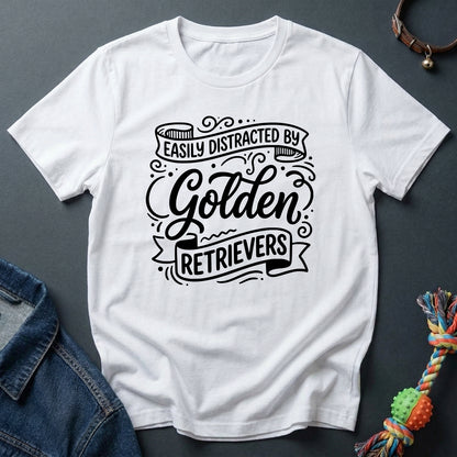 Easily distracted by Golden Retriever