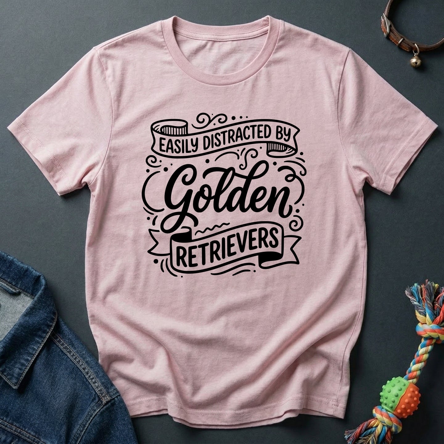 Easily distracted by Golden Retriever