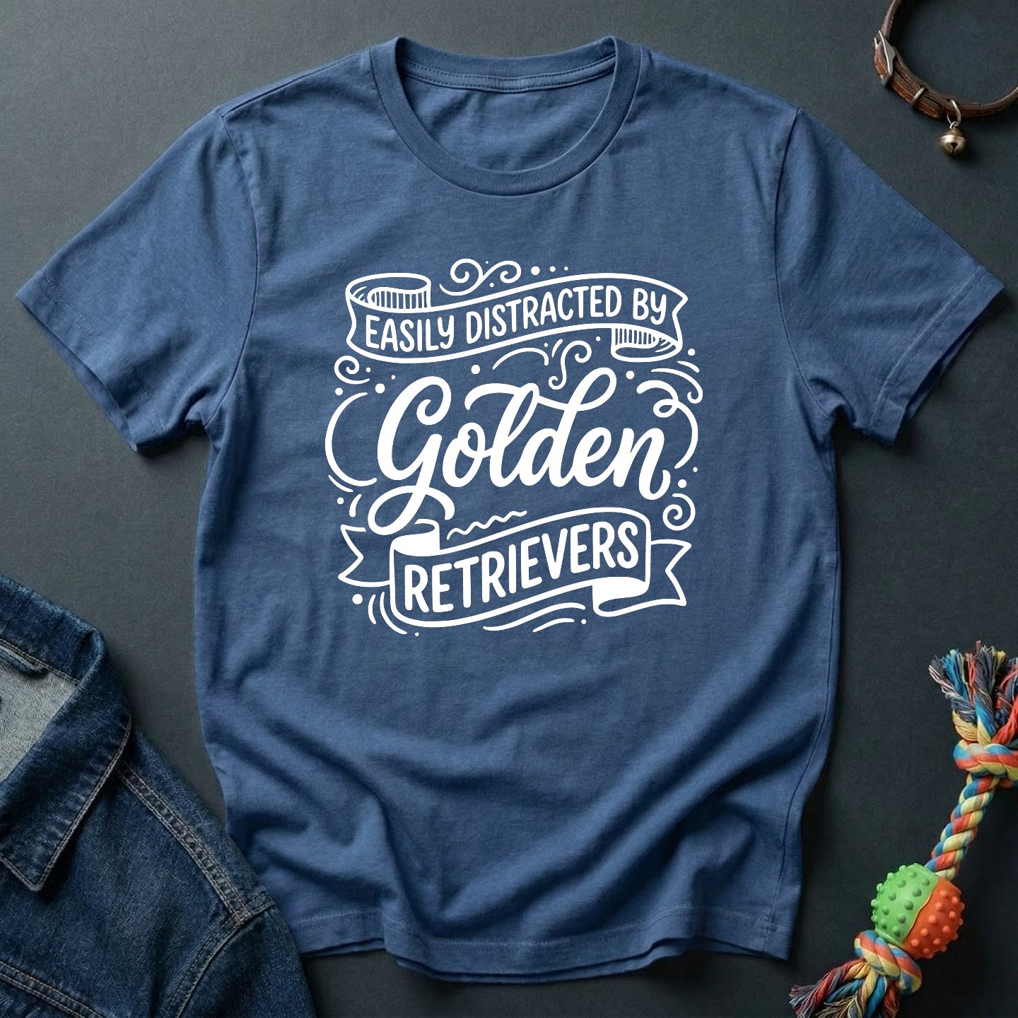 Easily distracted by Golden Retriever