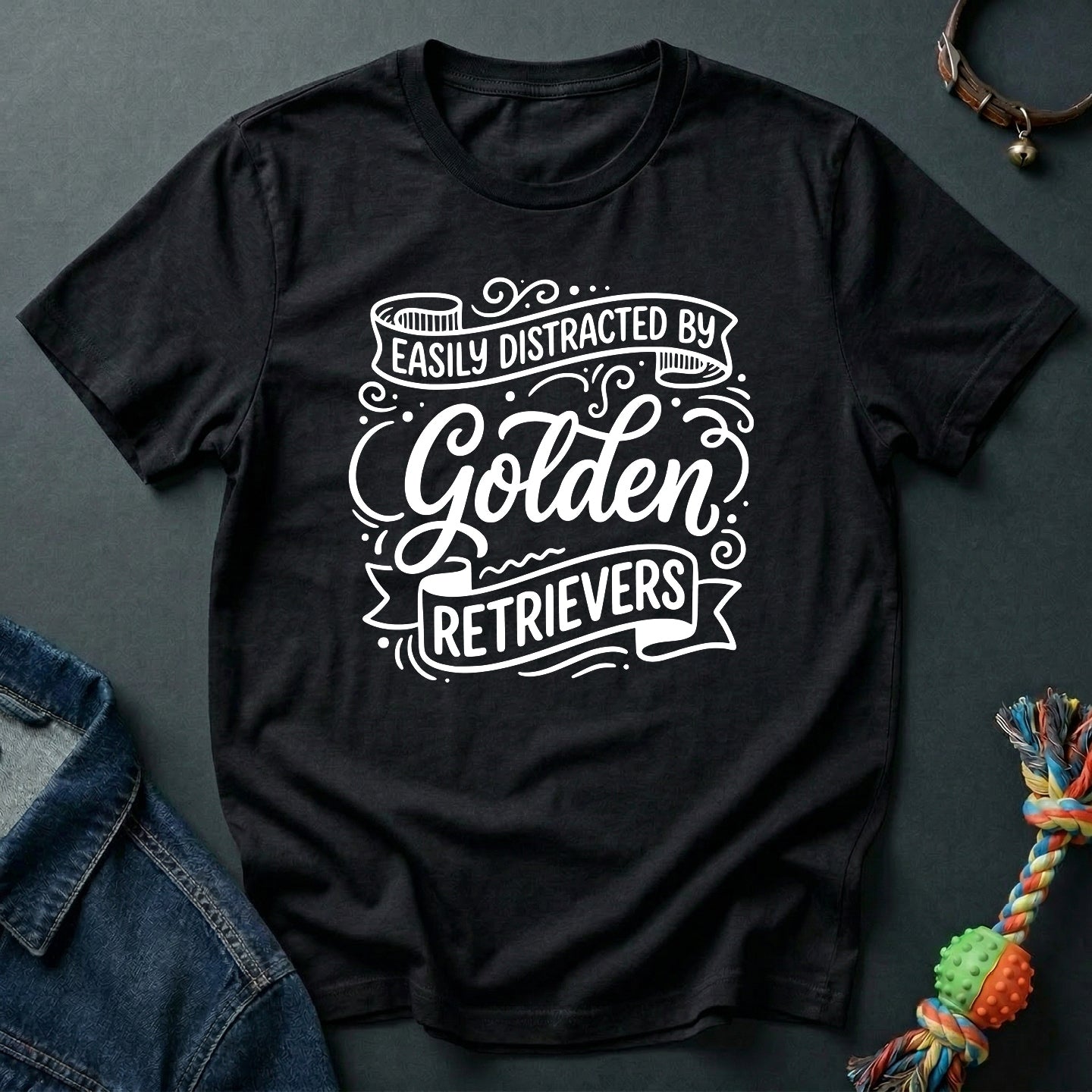 Easily distracted by Golden Retriever