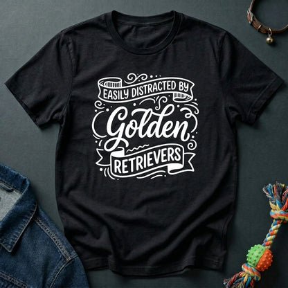 Easily distracted by Golden Retriever
