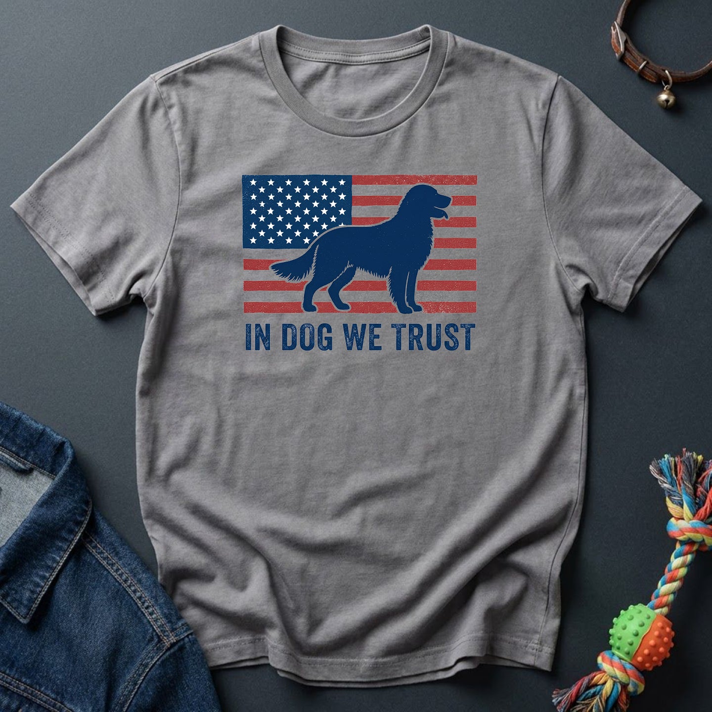 In Dog We Trust-American Flag