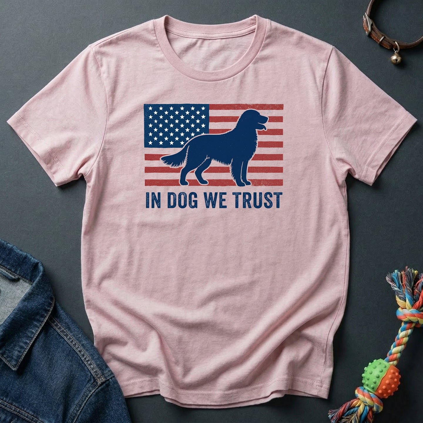 In Dog We Trust-American Flag
