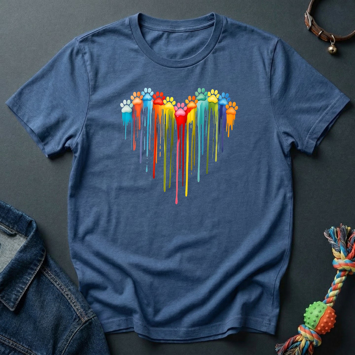 Rainbow Paw Heart