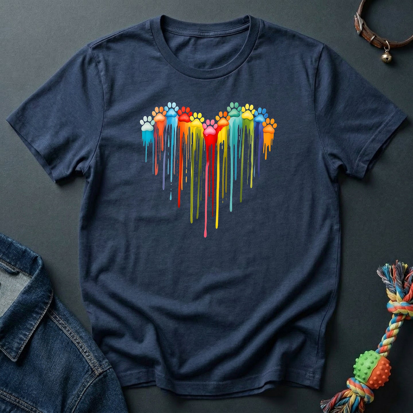 Rainbow Paw Heart