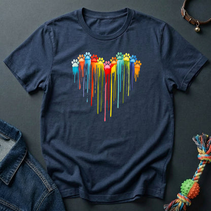 Rainbow Paw Heart